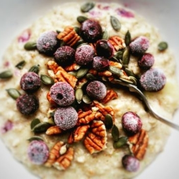Banana & Blueberry porridge recipe