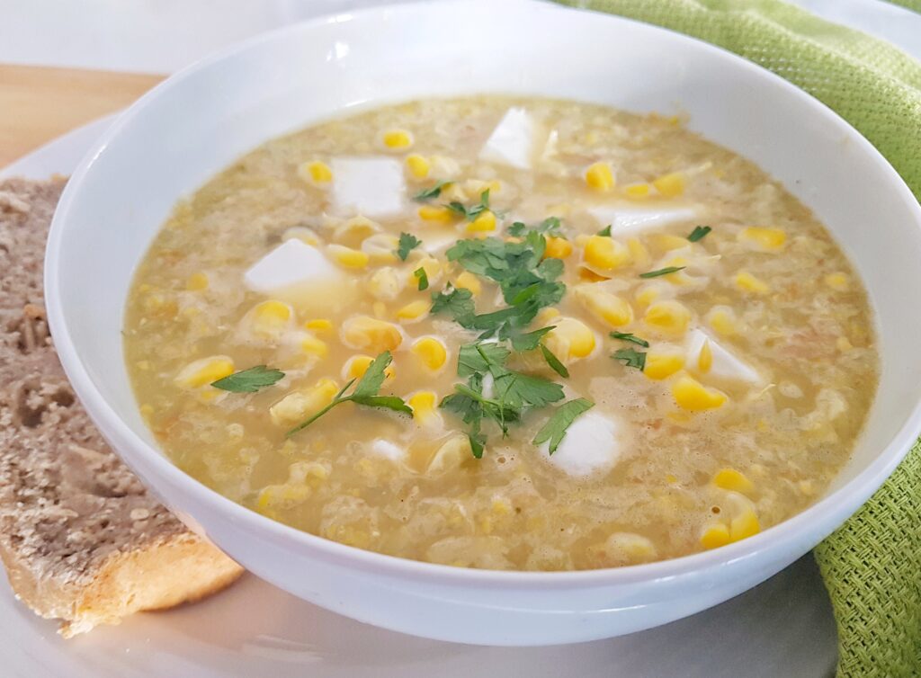Easy sweetcorn soup recipe